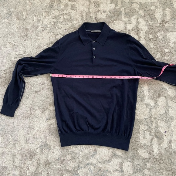 Corneliani virgin wool polo sweater size M - Picture 6 of 13
